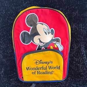 Disney Mickey Mouse Red and Yellow Kids Backpack